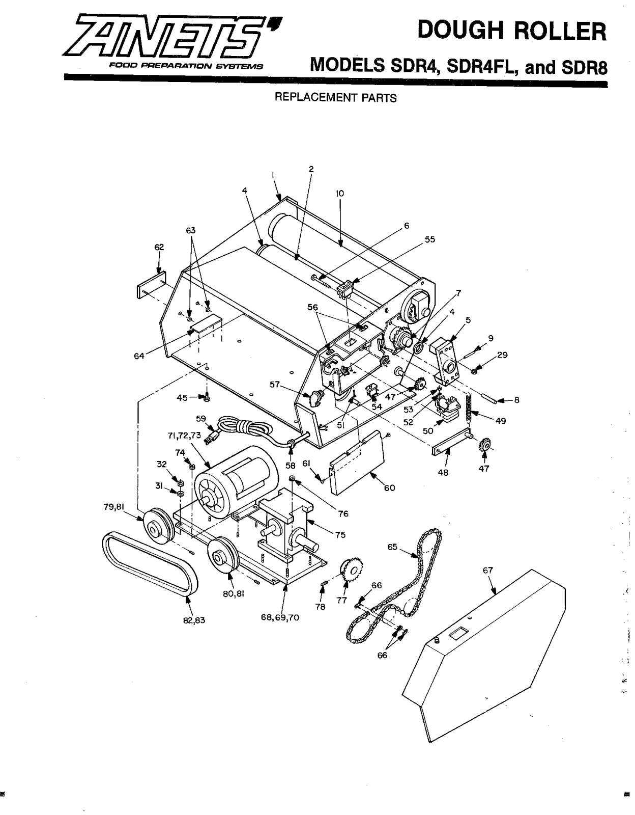 Anets SDR8 Parts List