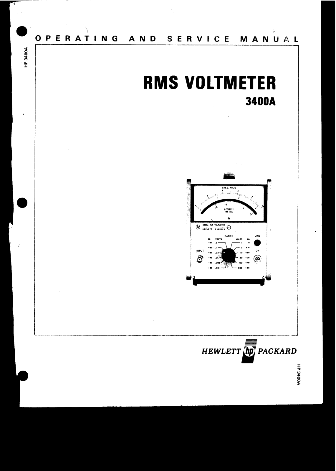 HP 3400A Service manual