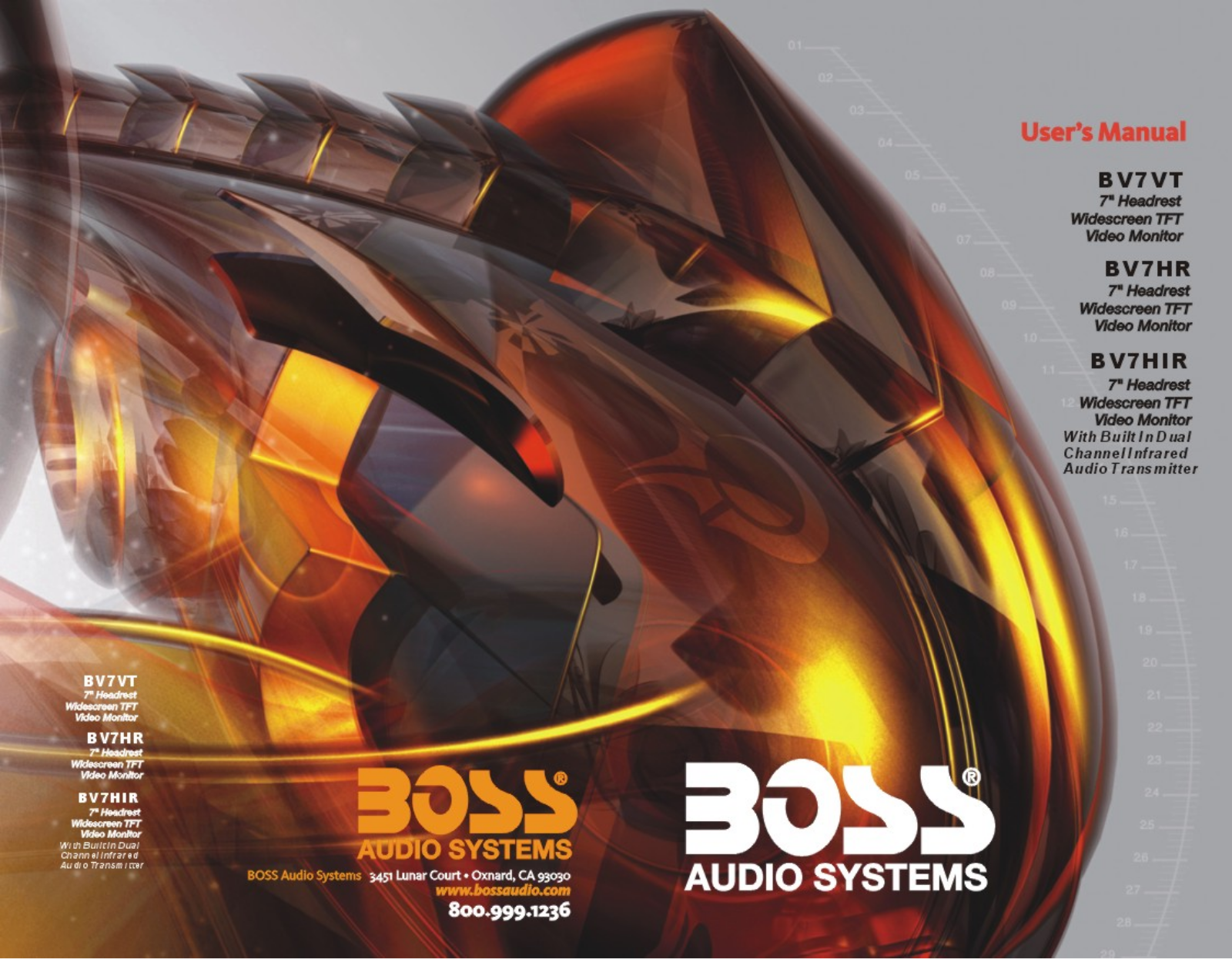 Boss Audio BV7HR, BV7VT Owner Manual