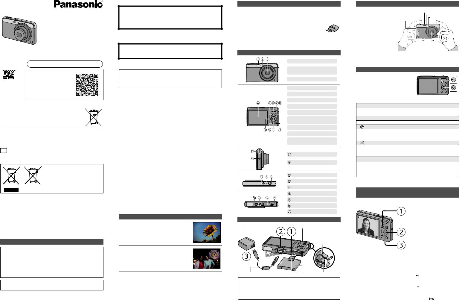 Panasonic LUMIX DMC-XS3 User Manual