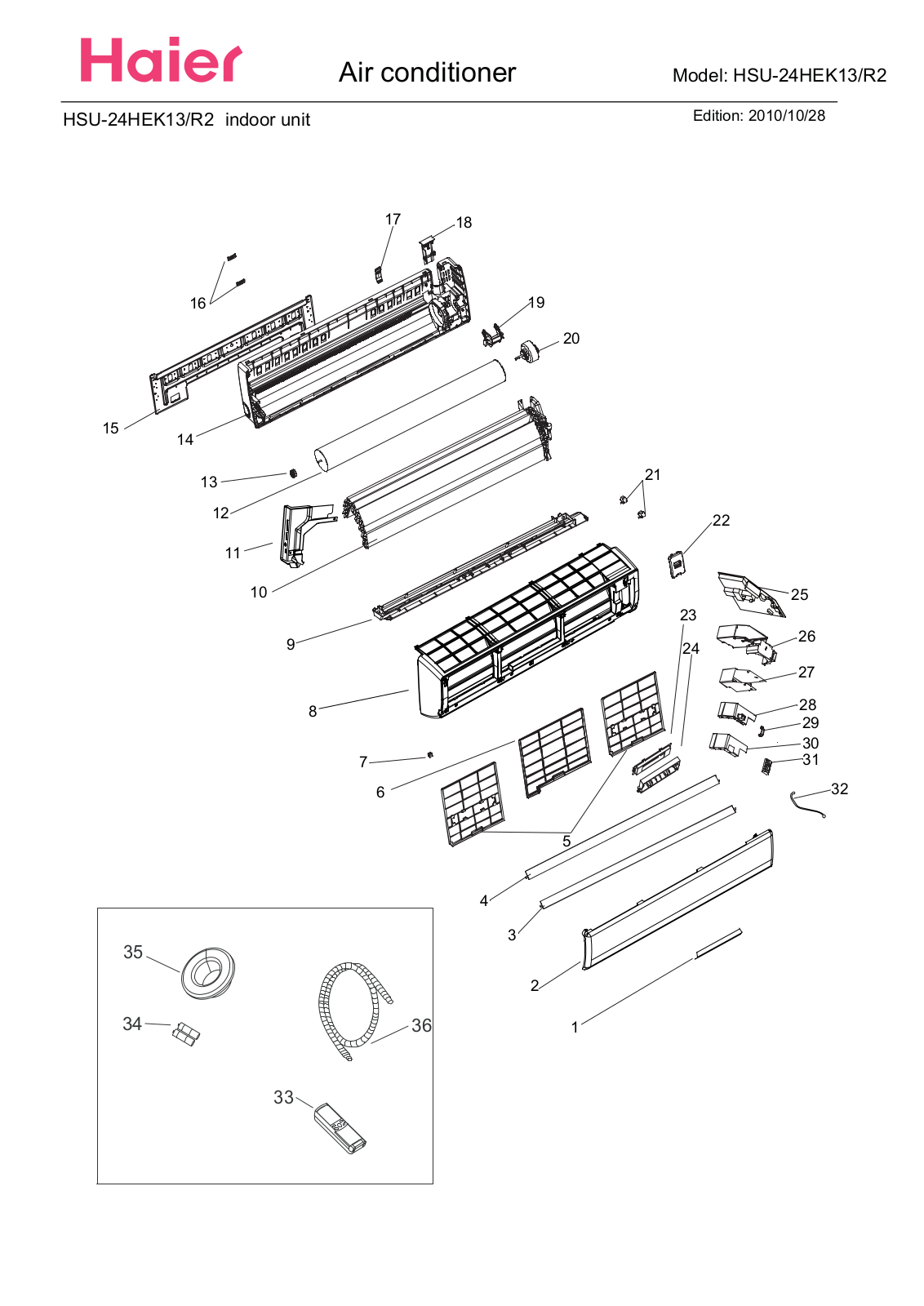 Haier HSU-24HEK13 Exploded View - ManualMachine.com