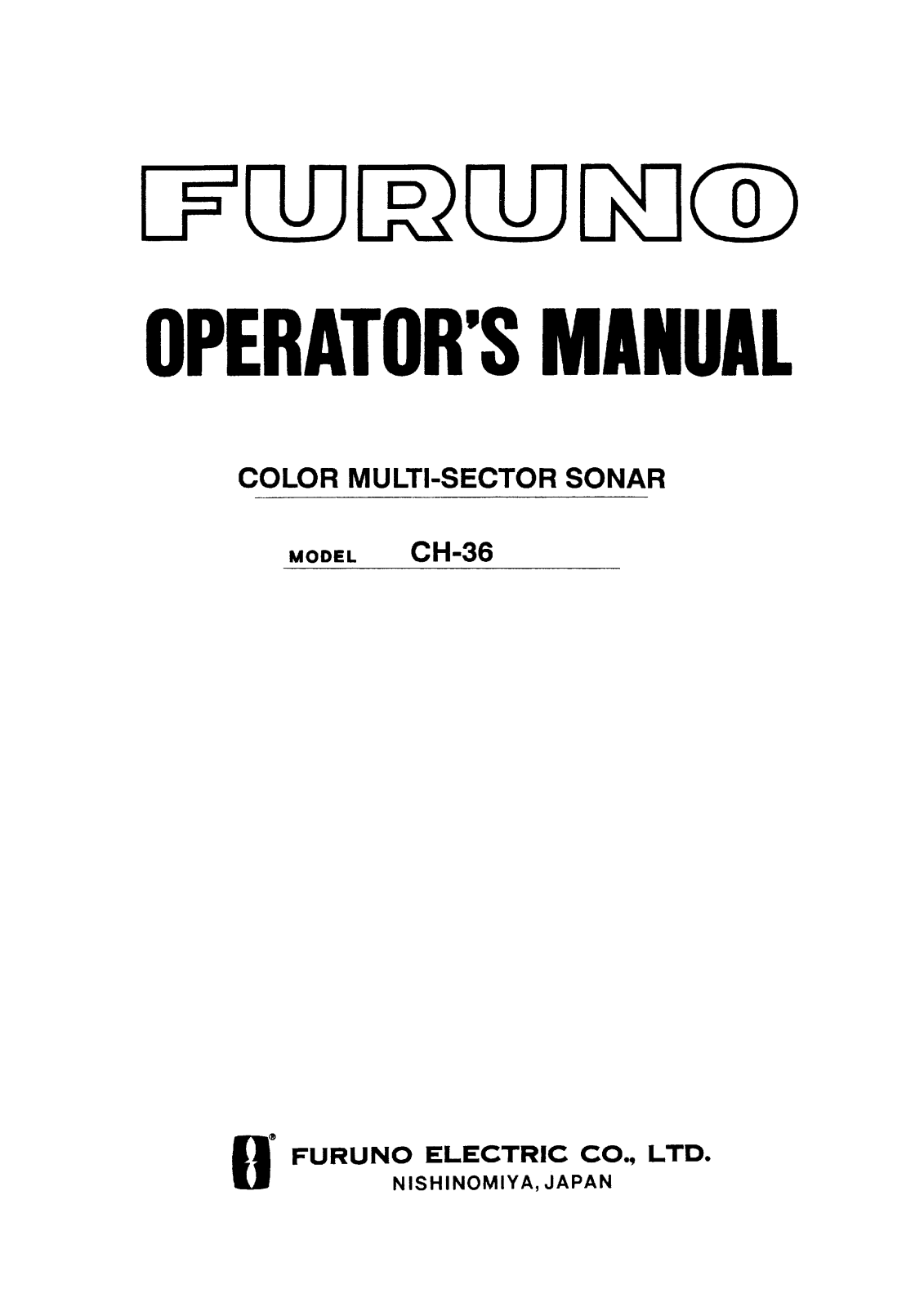 Furuno CH-36 User Manual