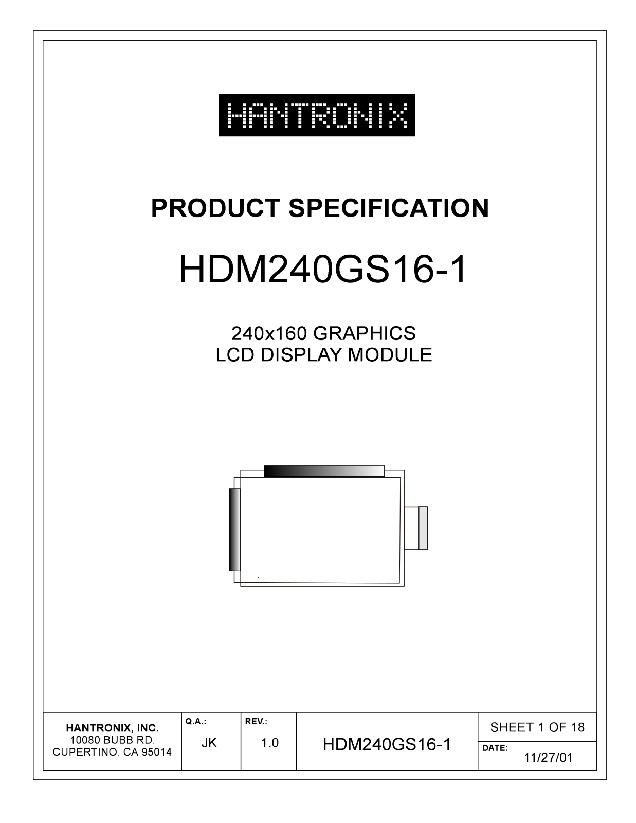 HANTRONIX HDM240GS16-1 Datasheet