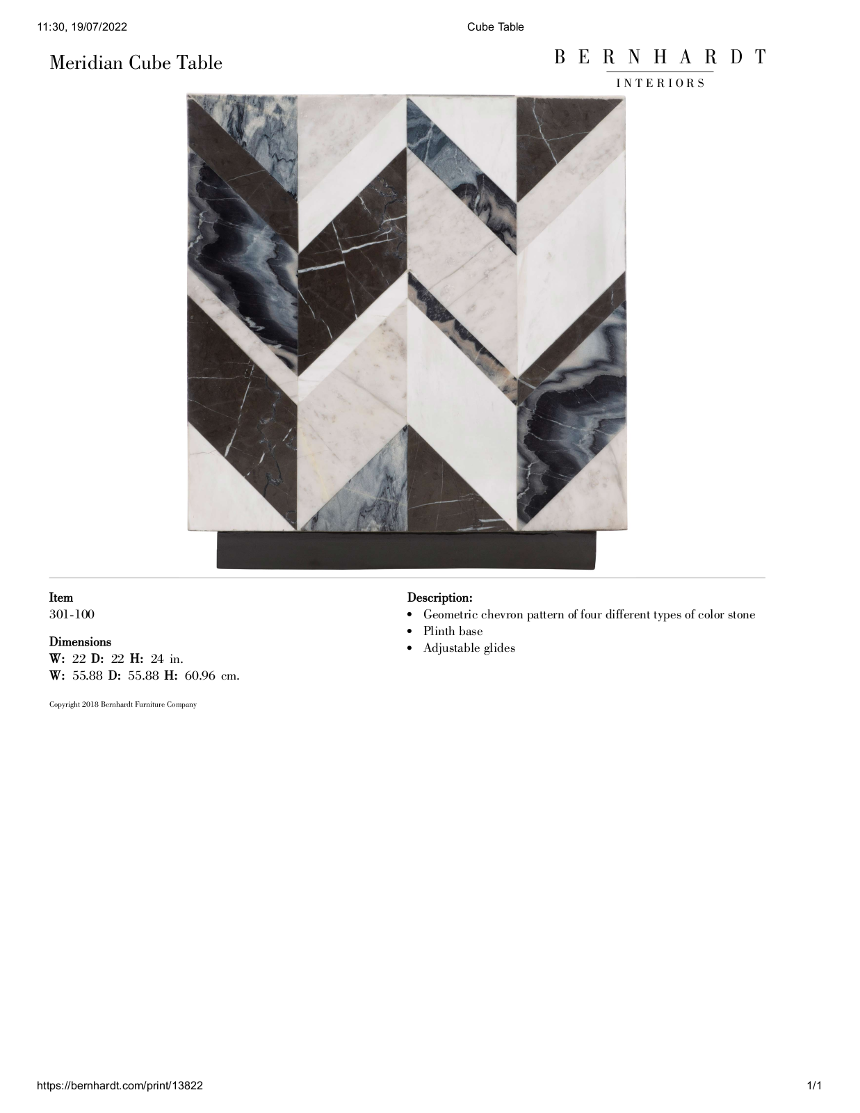 Bernhardt BHT12931 Specifications - ManualMachine.com