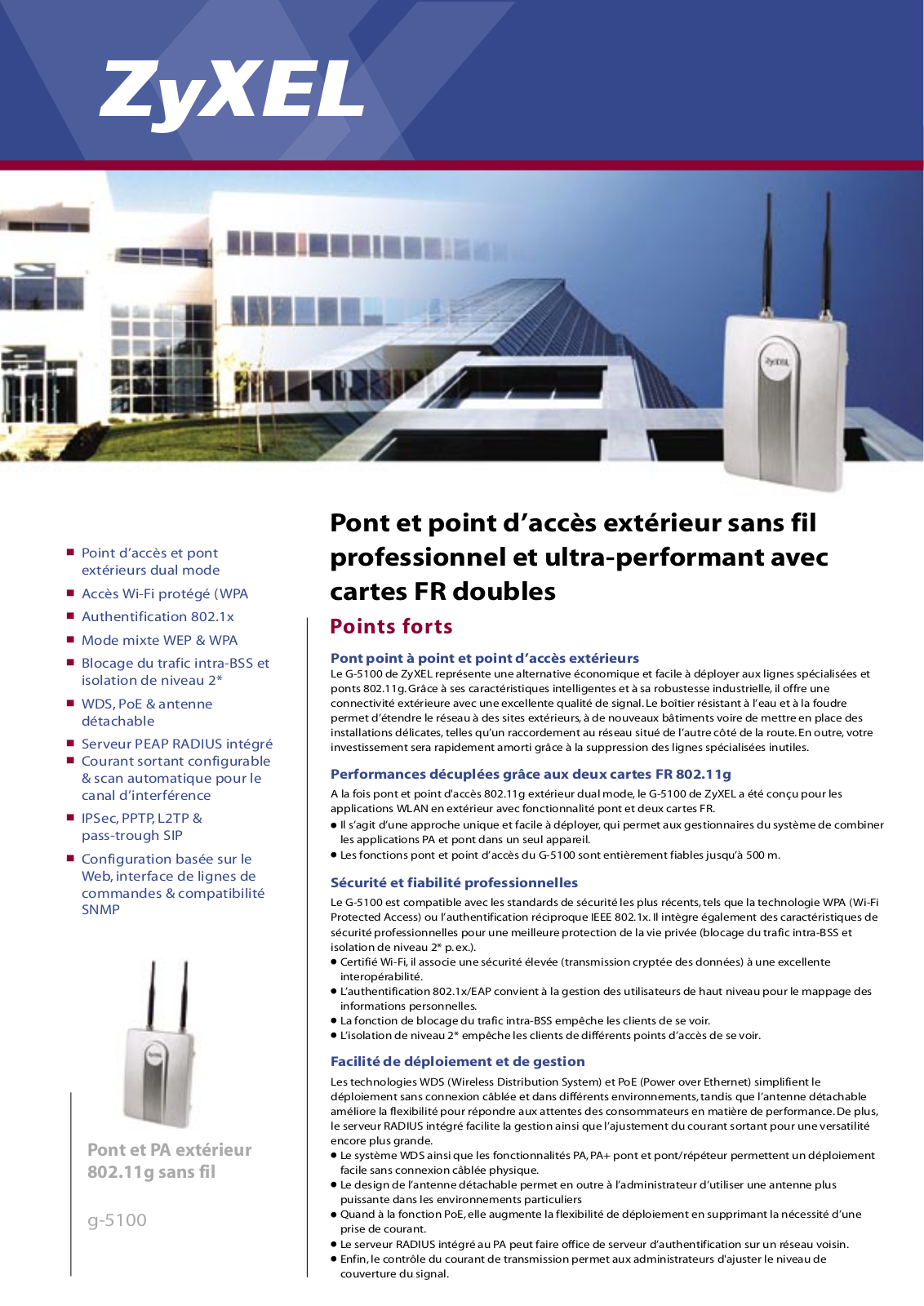 Zyxel G-5100 BROCHURE