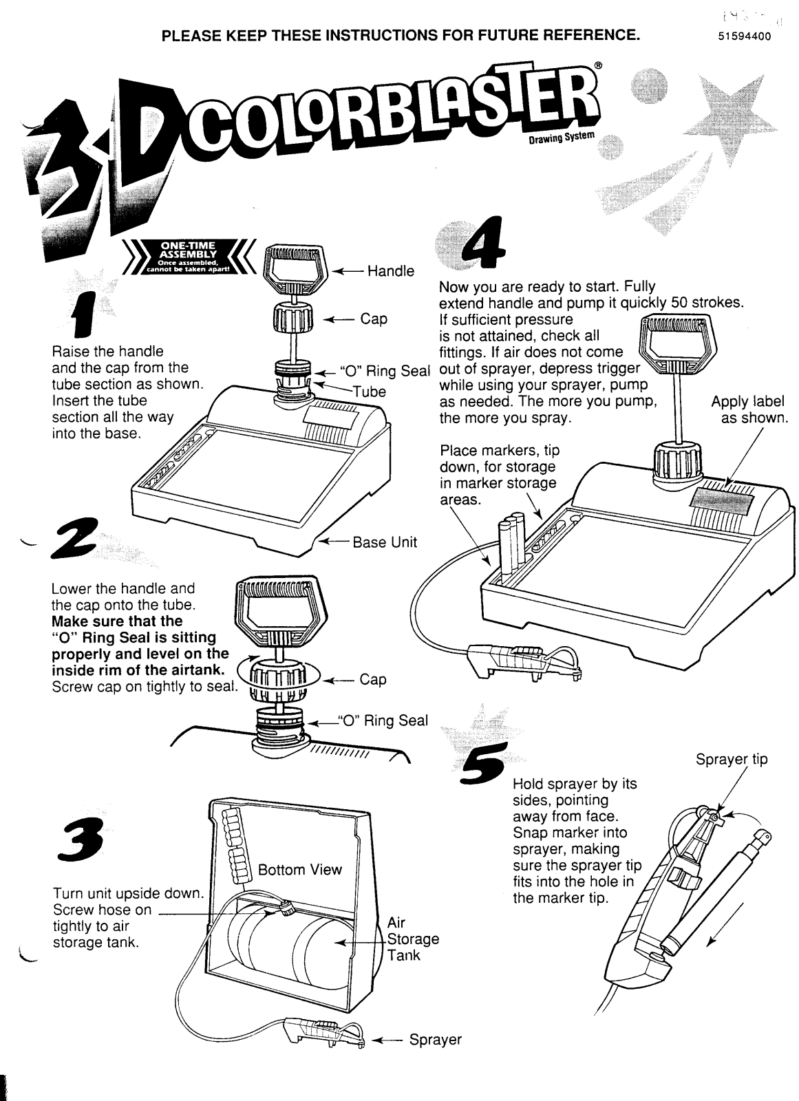 HASBRO 3-D Colorblaster User Manual