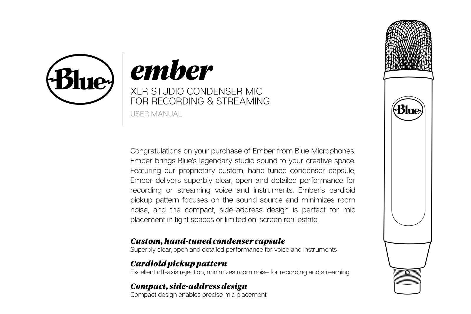 Blue Microphones Ember operation manual