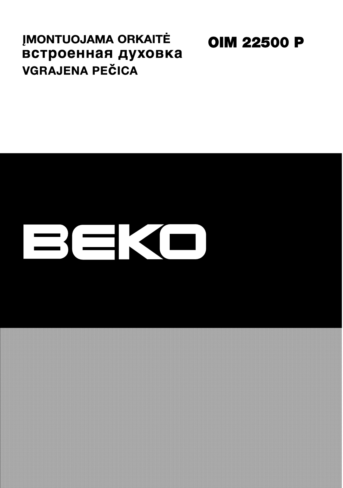 Beko OIM 22500 P User Manual