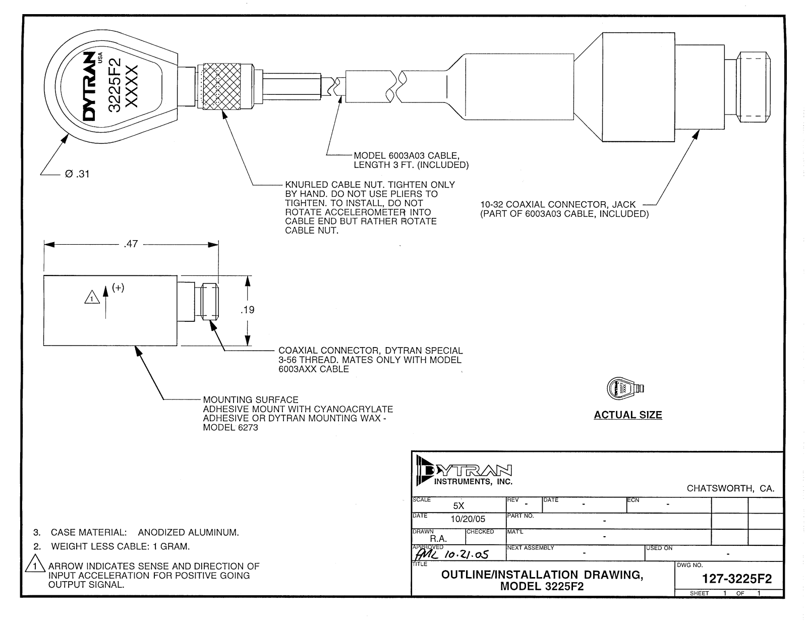 DYTRAN 3225F2 DATA SHEET