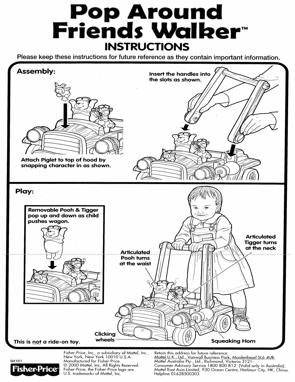 Fisher-Price 94161 Instruction Sheet