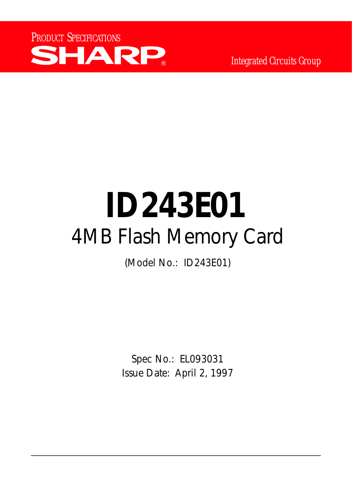 Sharp ID242E01 Datasheet