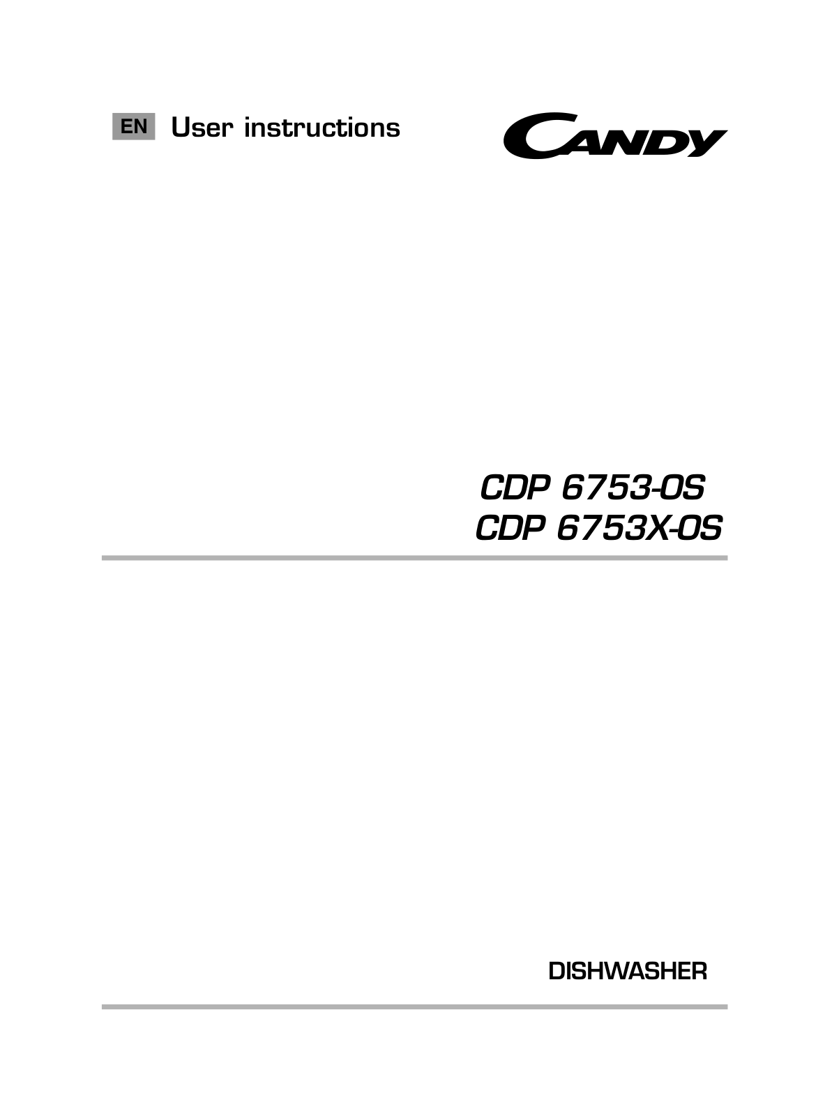 Candy CDP 6753 User Manual