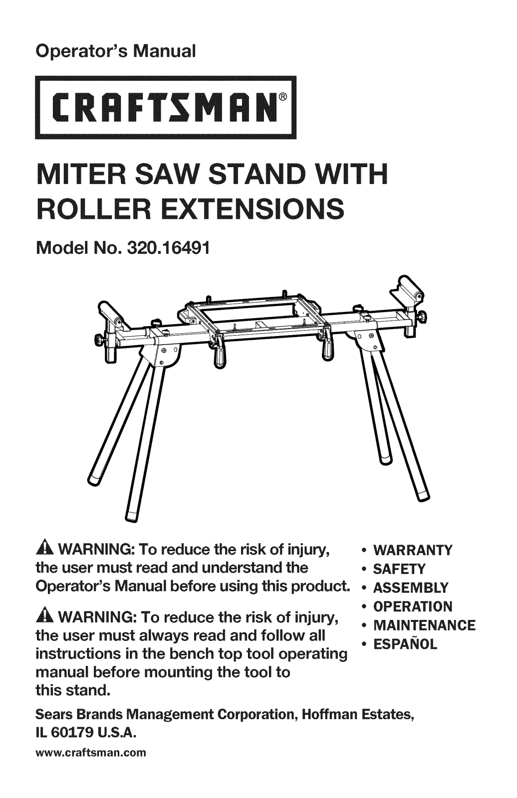 Craftsman 32016491 Owner’s Manual