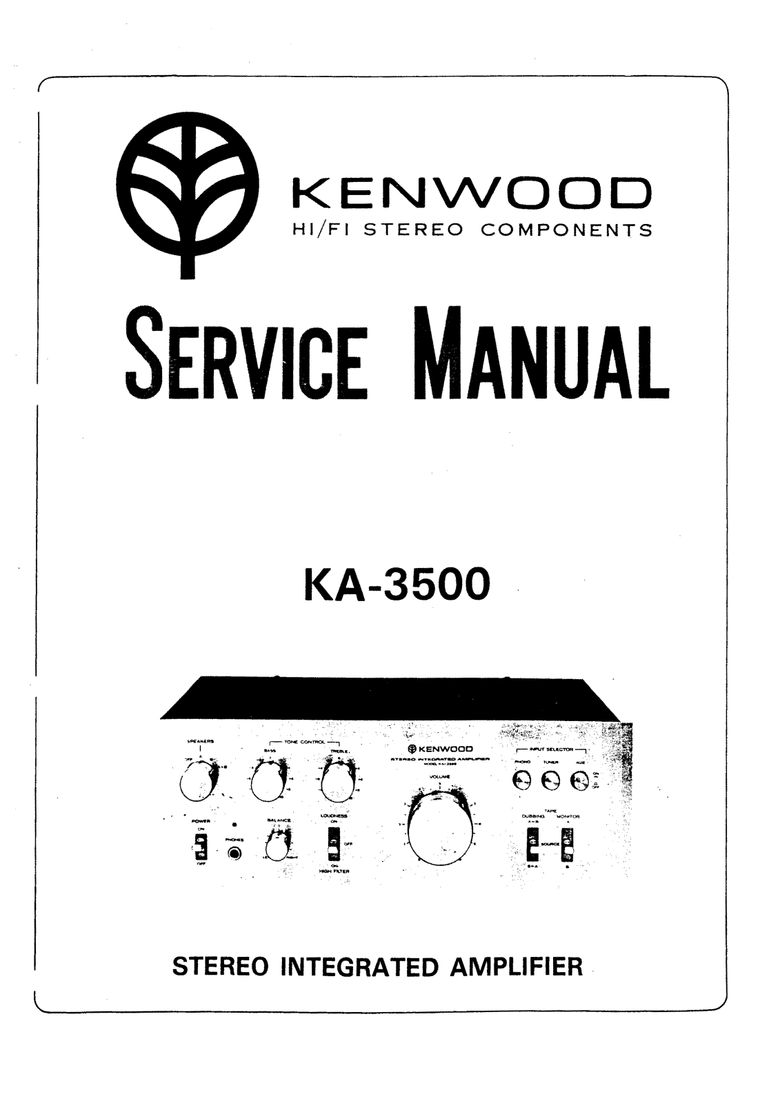 Kenwood KA-3500 Service manual