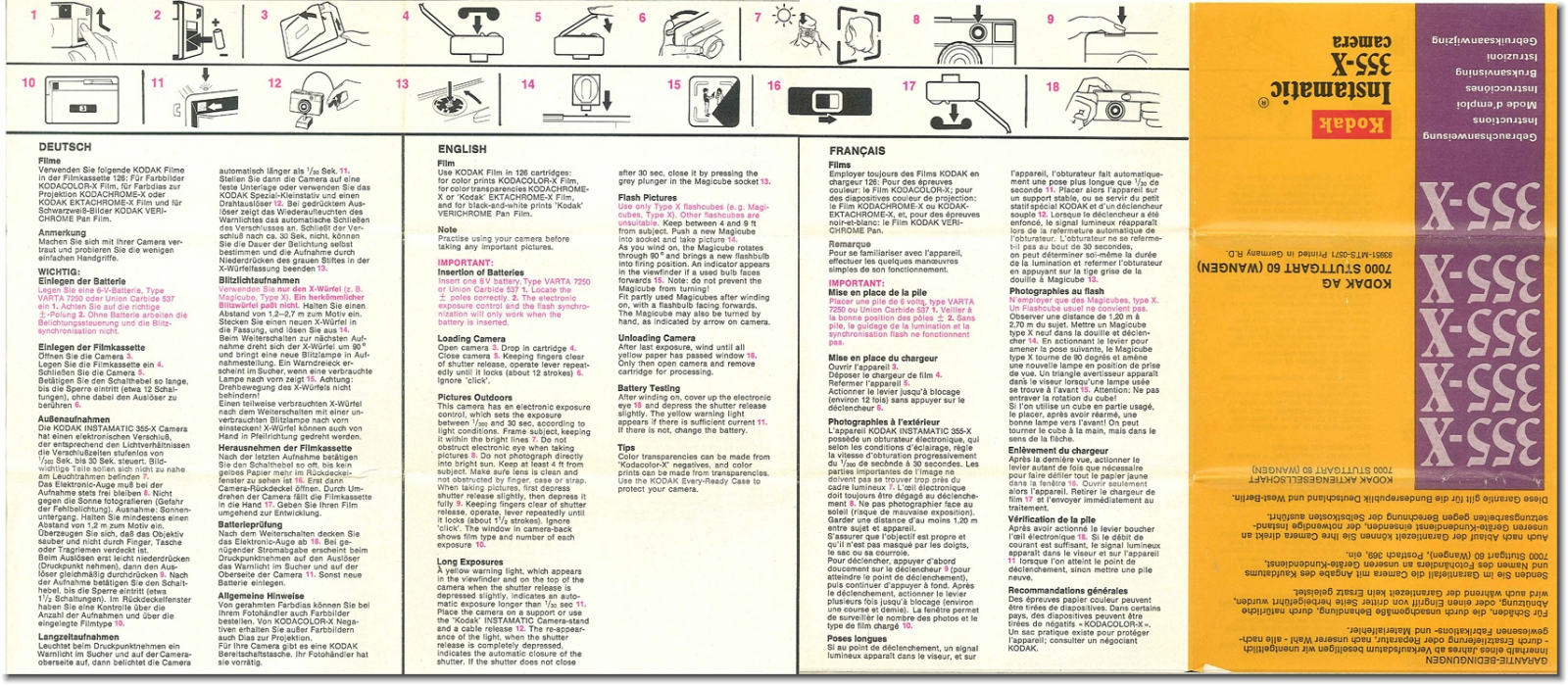 Kodak Instamatic 355-X Instruction Manual