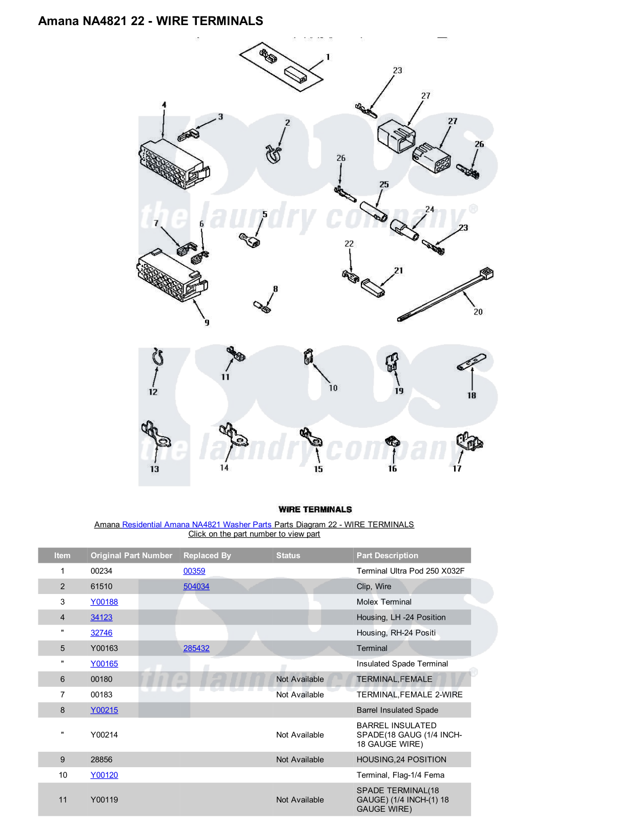 Amana NA4821 Parts Diagram