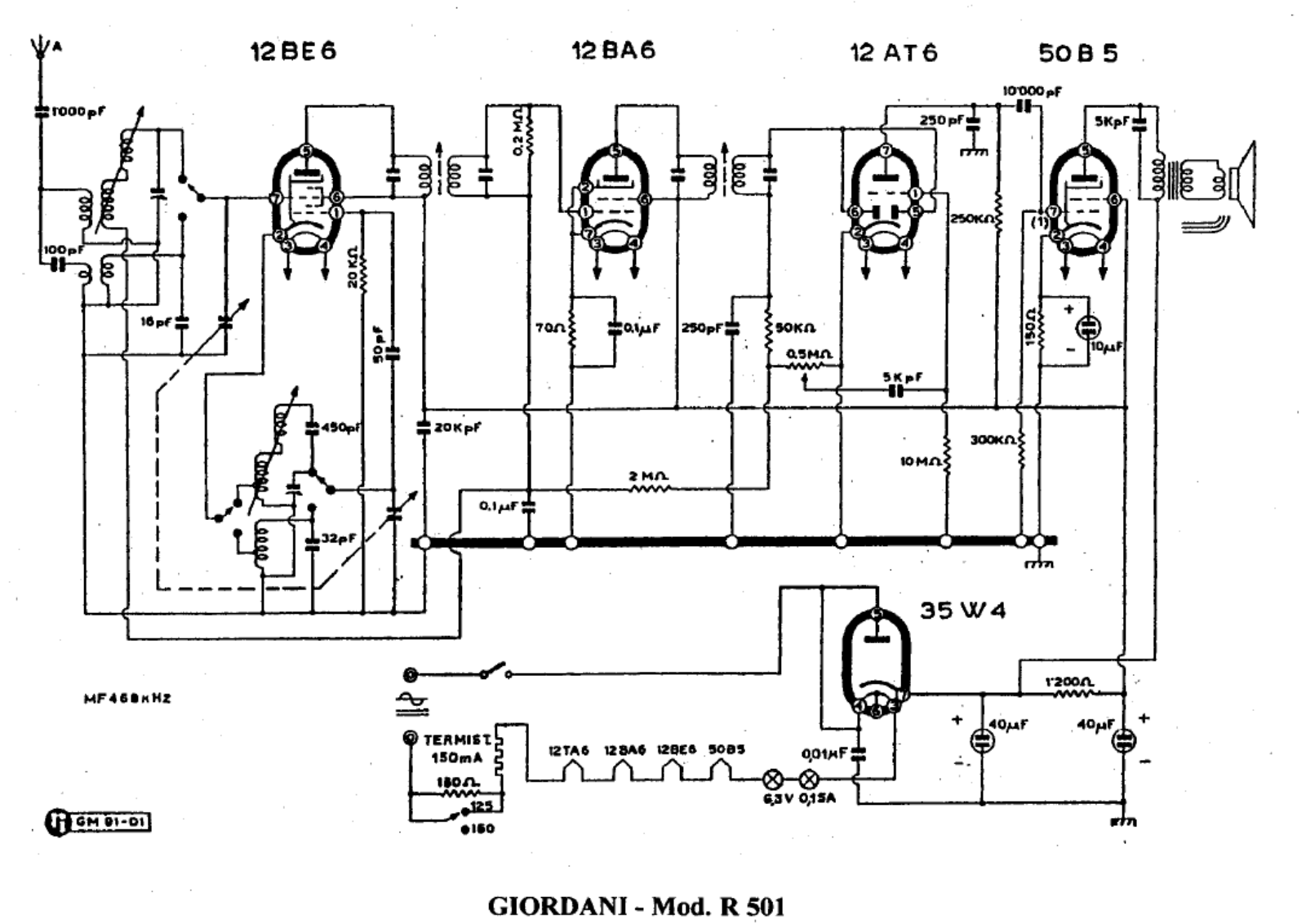 Giordani r501 schematic