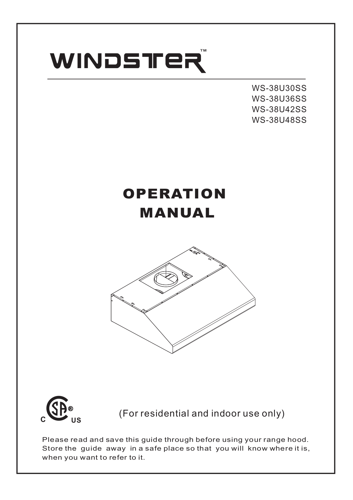 Windster WS38U30SS User Manual