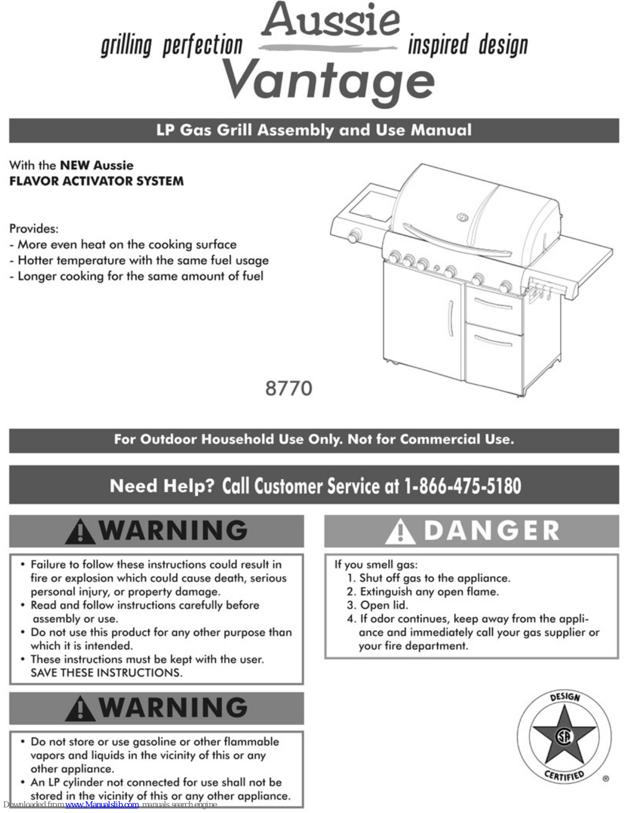 Aussie Vantage 8770 User Manual