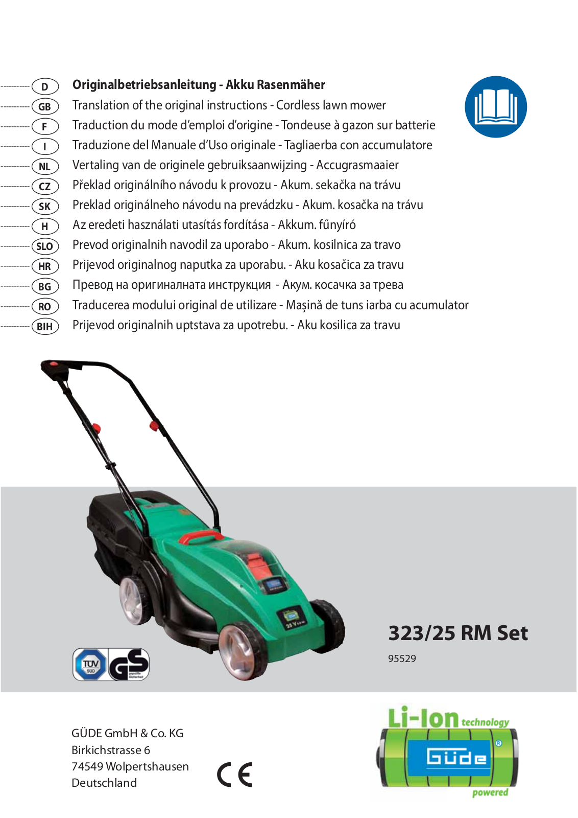 Güde 323-25 RM User Manual