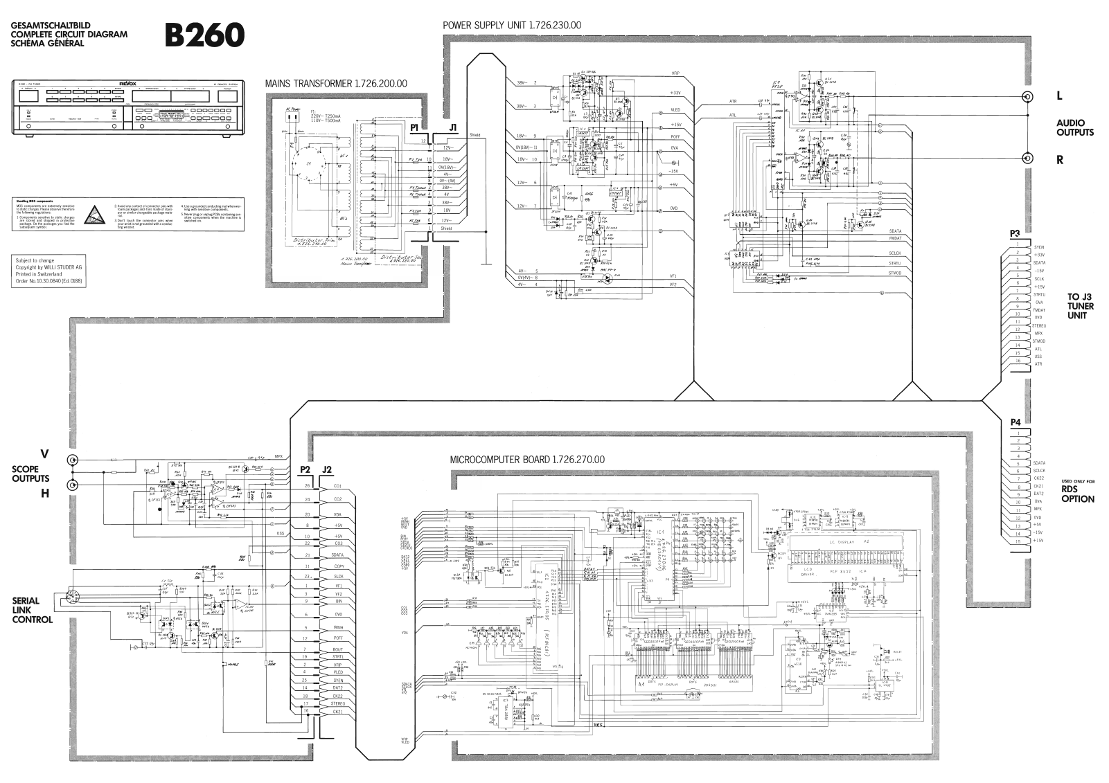 Revox B-260 Schematic