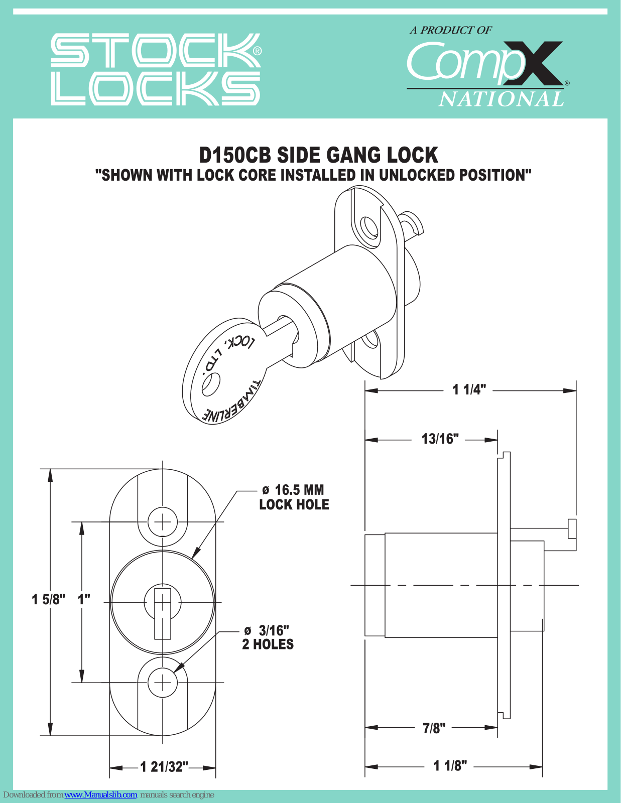 COMPX National D150CB Instruction Sheet