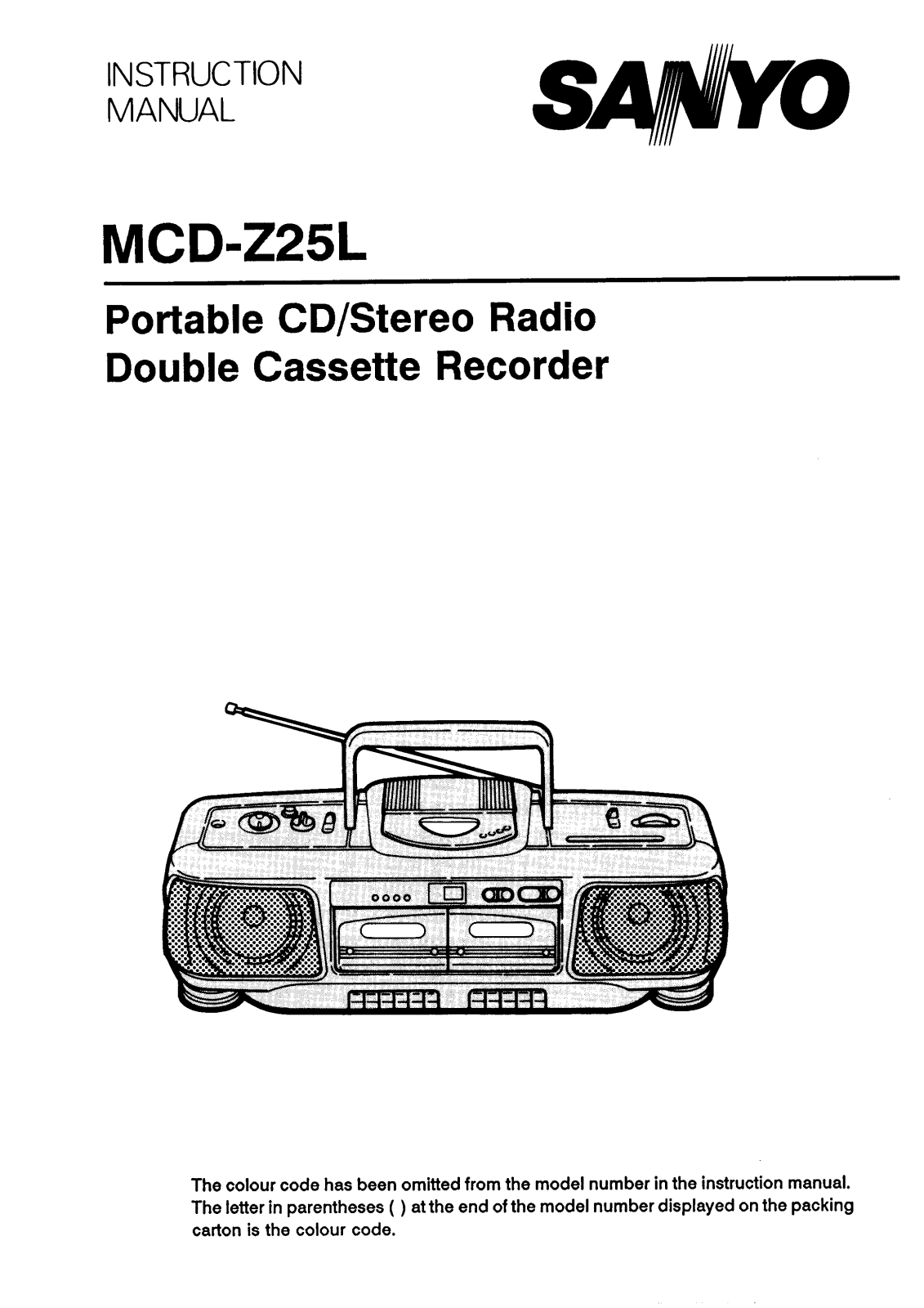 Sanyo MCD-Z25L Instruction Manual