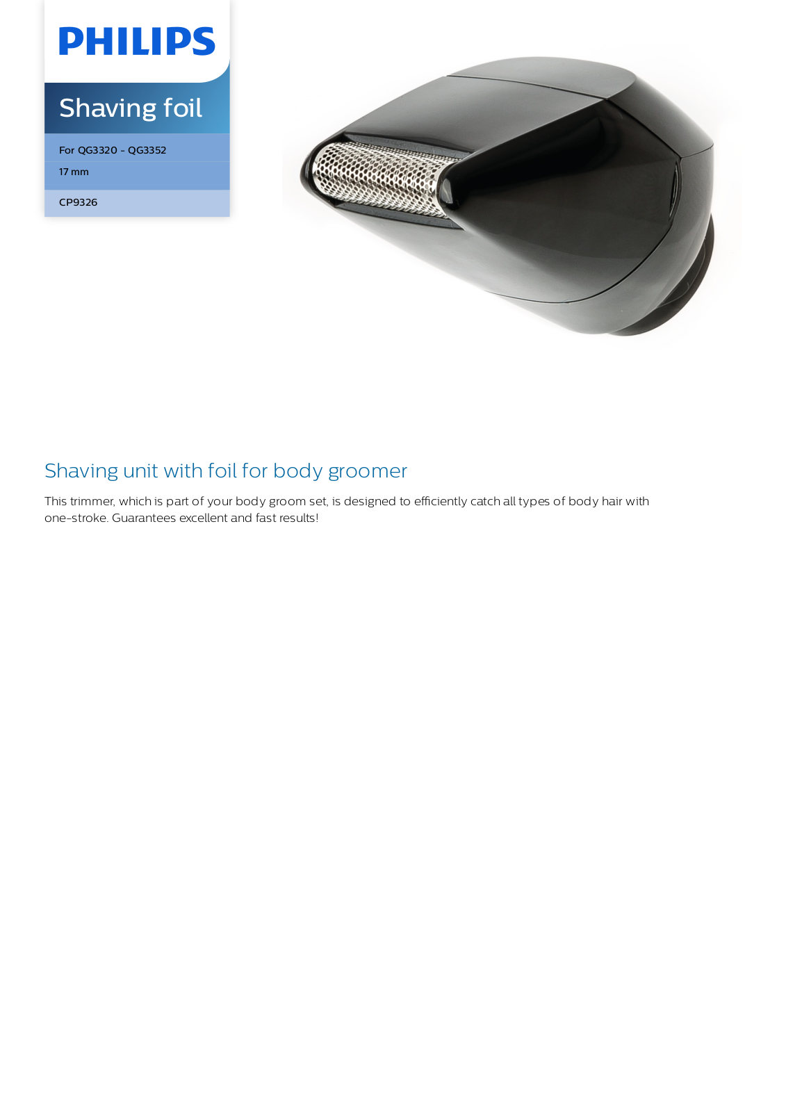 Philips CP9326/01 leaflet - ManualMachine.com