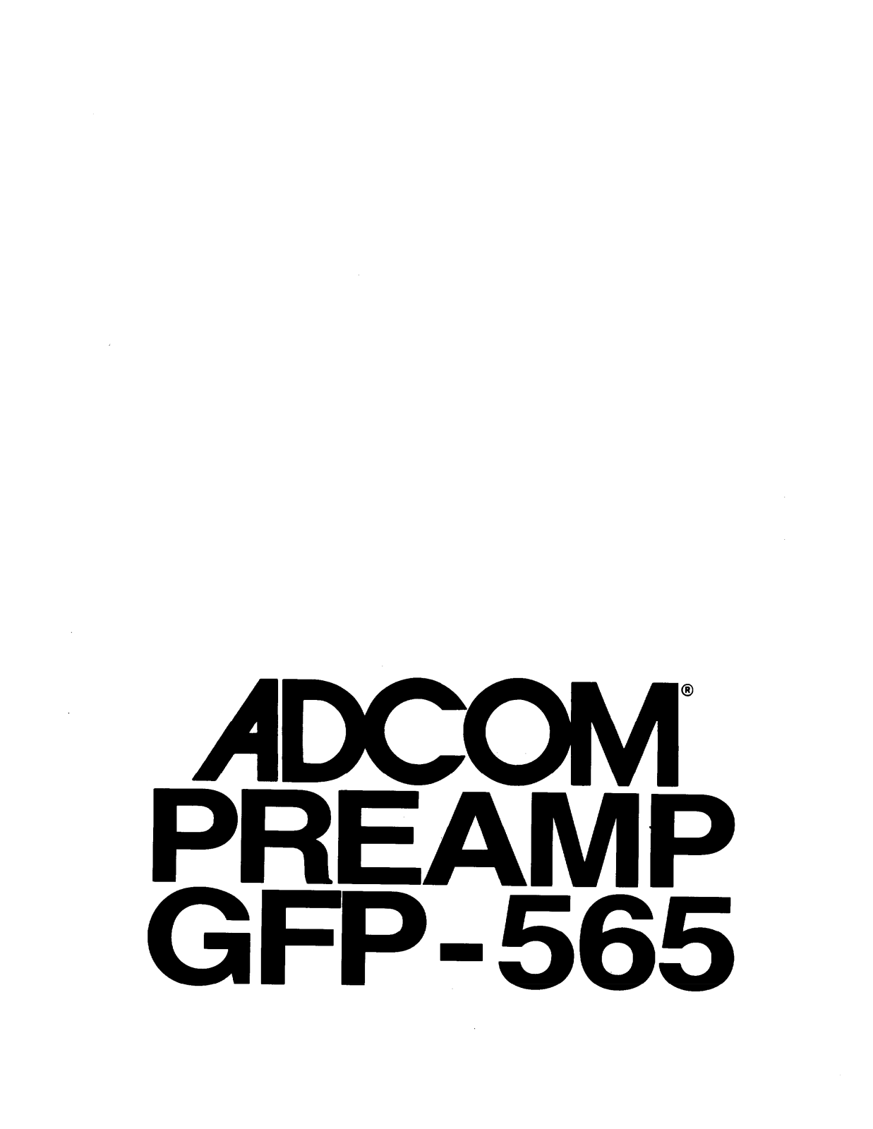 Adcom GFP-565 Owners manual