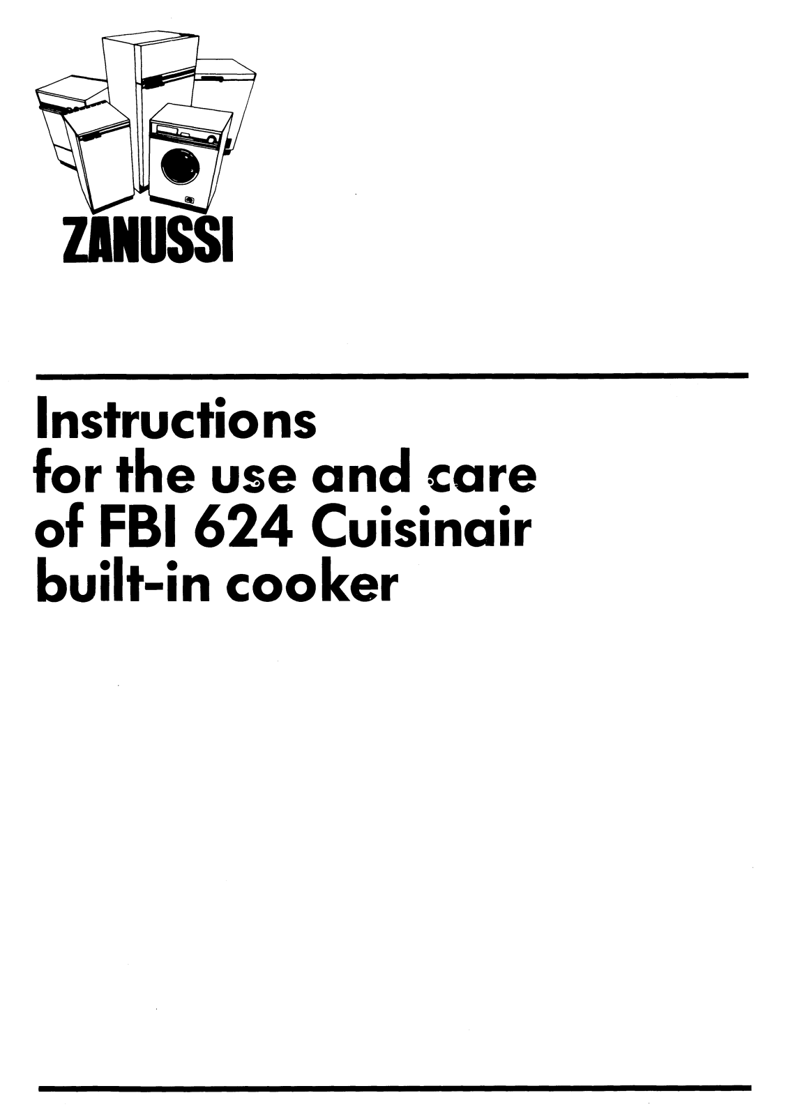 Zanussi FBI 624 User Manual