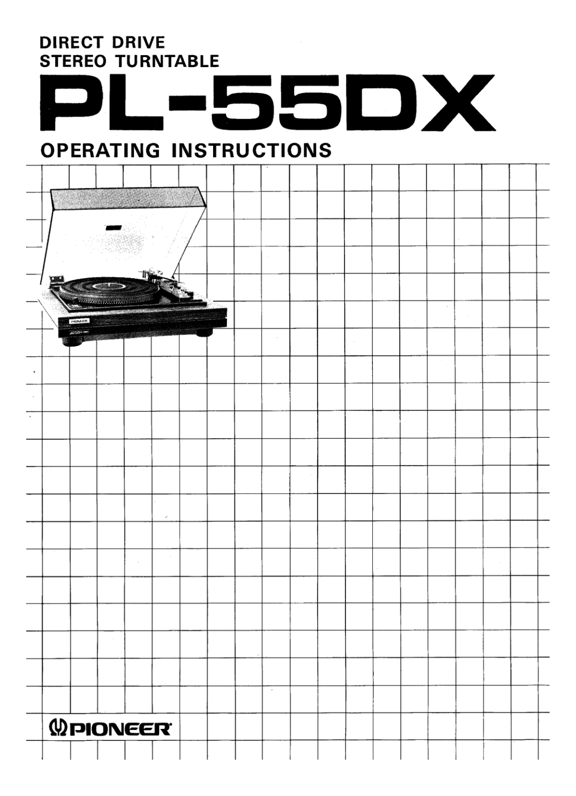 Pioneer PL-55-D-X Owners manual