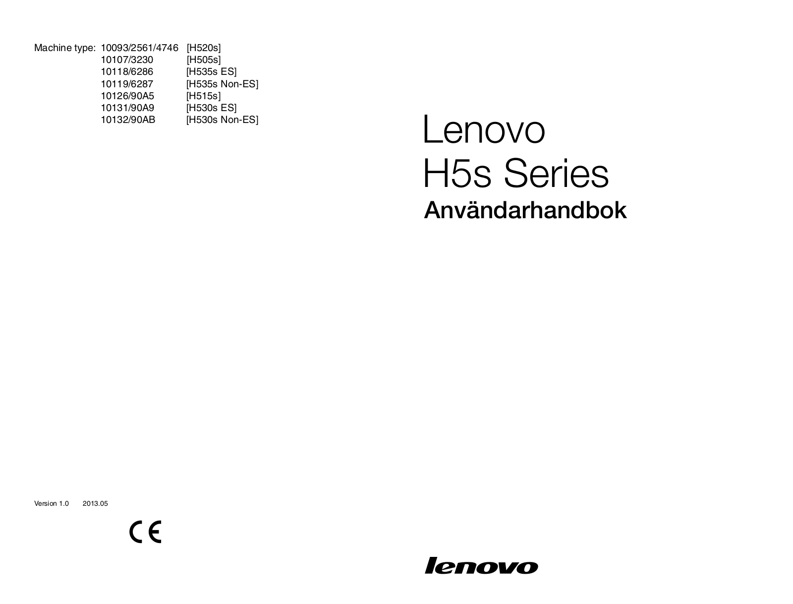 Lenovo H505, H520, H535, H515, H530 User Guide