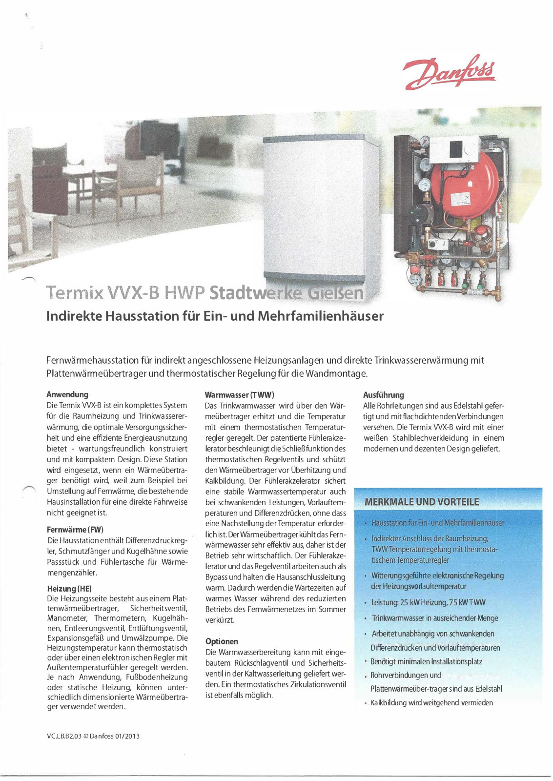 Danfoss VVX-B HWP Fact sheet