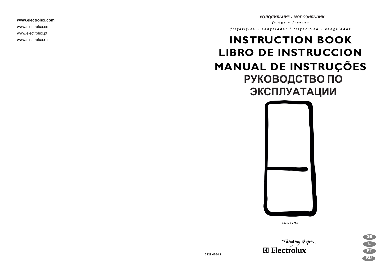 Electrolux ERG 29760 User manual