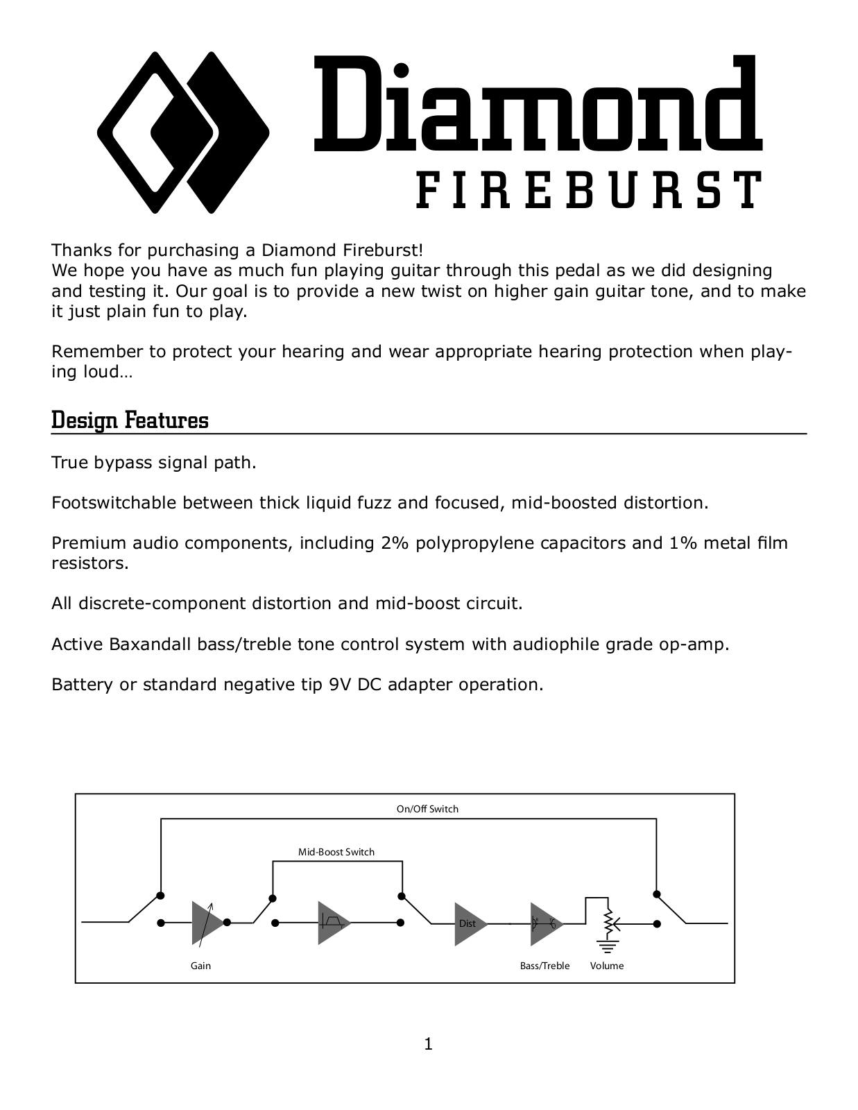 Diamond Fireburst User Manual