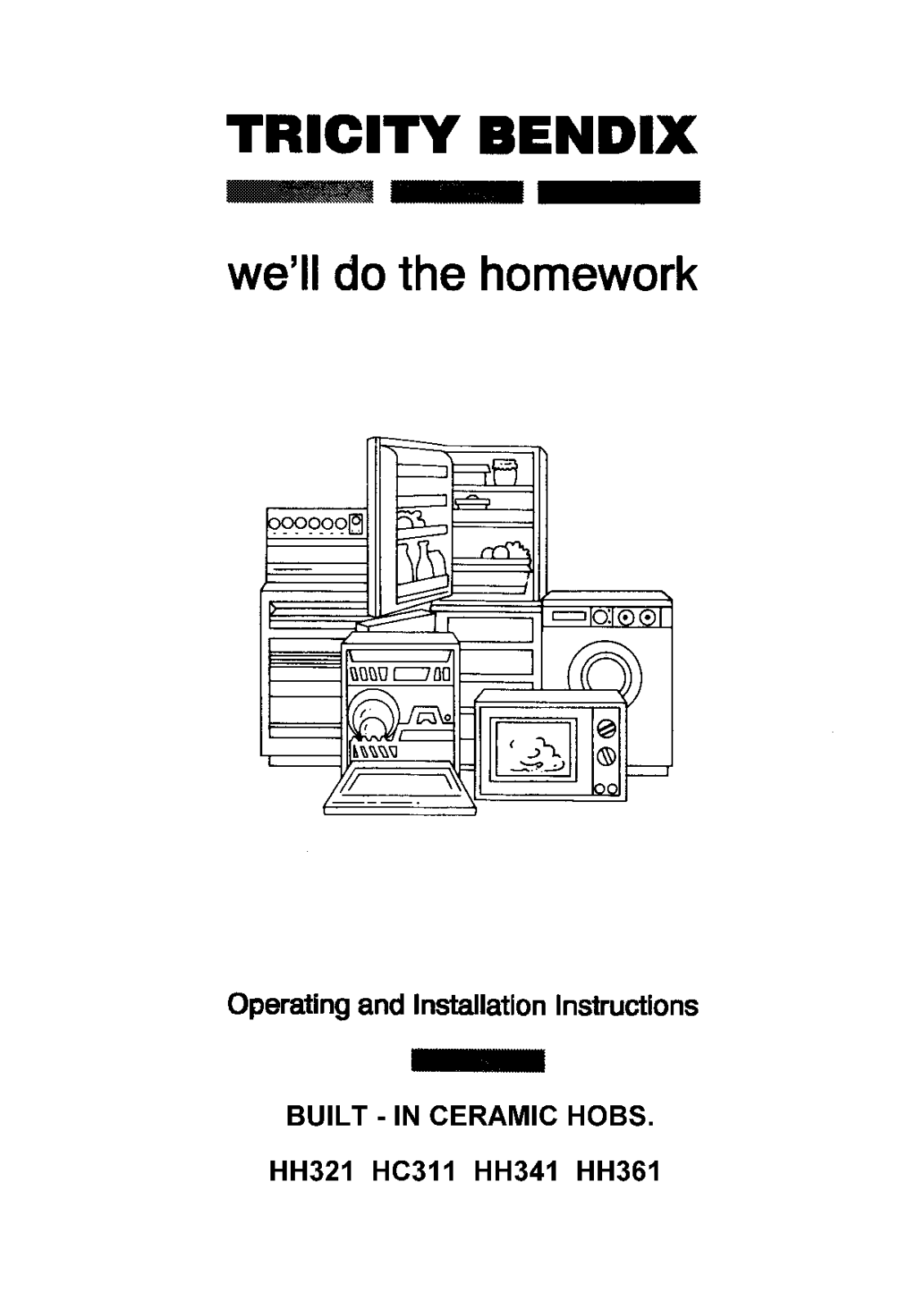 TRICITY BENDIX HH361B, HH361W, HH341W, HH341B, HH321W User Manual