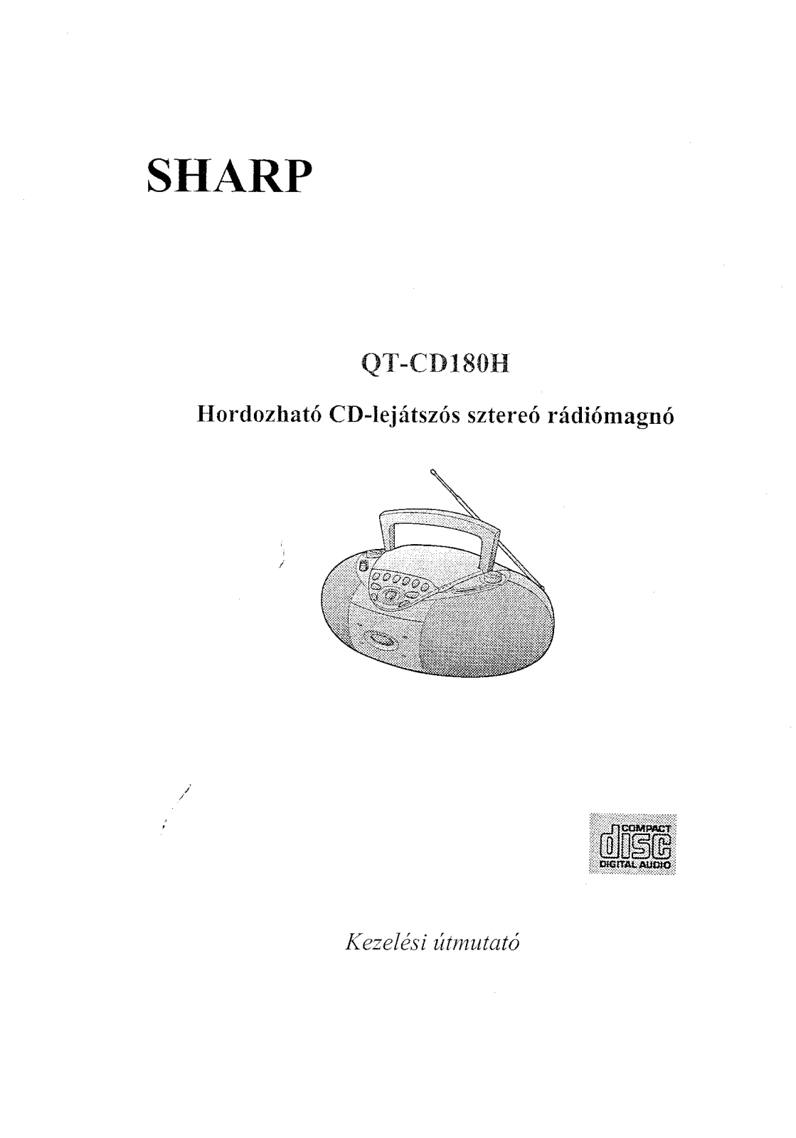 Sharp QT-CD180H User Manual