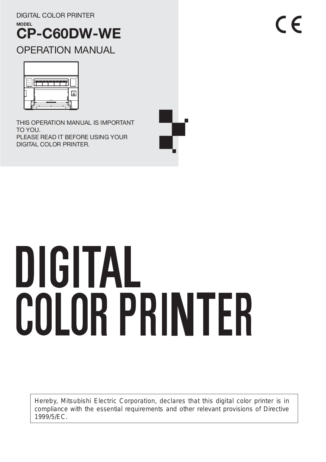 Mitsubishi Electric CP C60DW User Manual