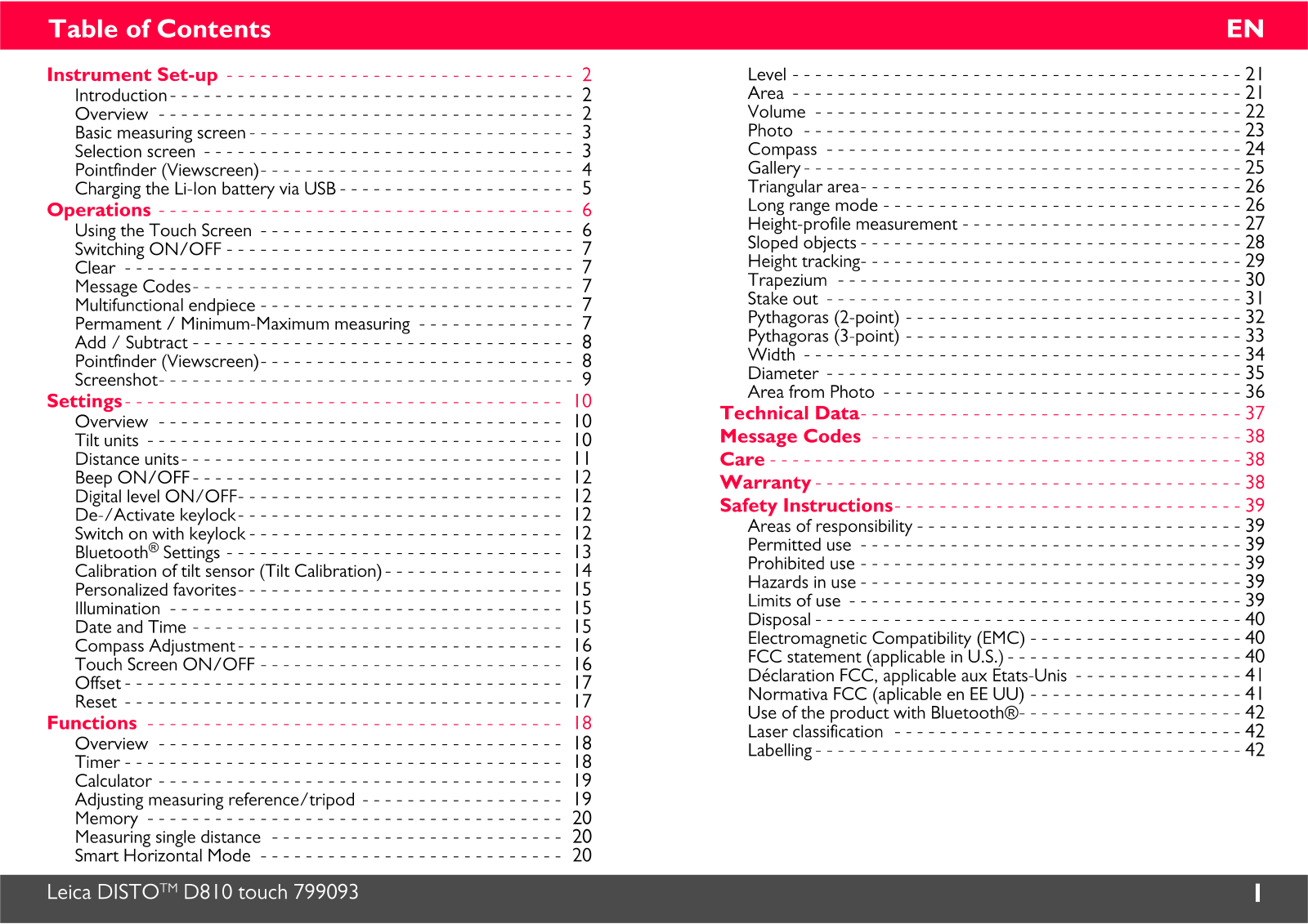 Leica Geosystems CPD LD5BT User Manual