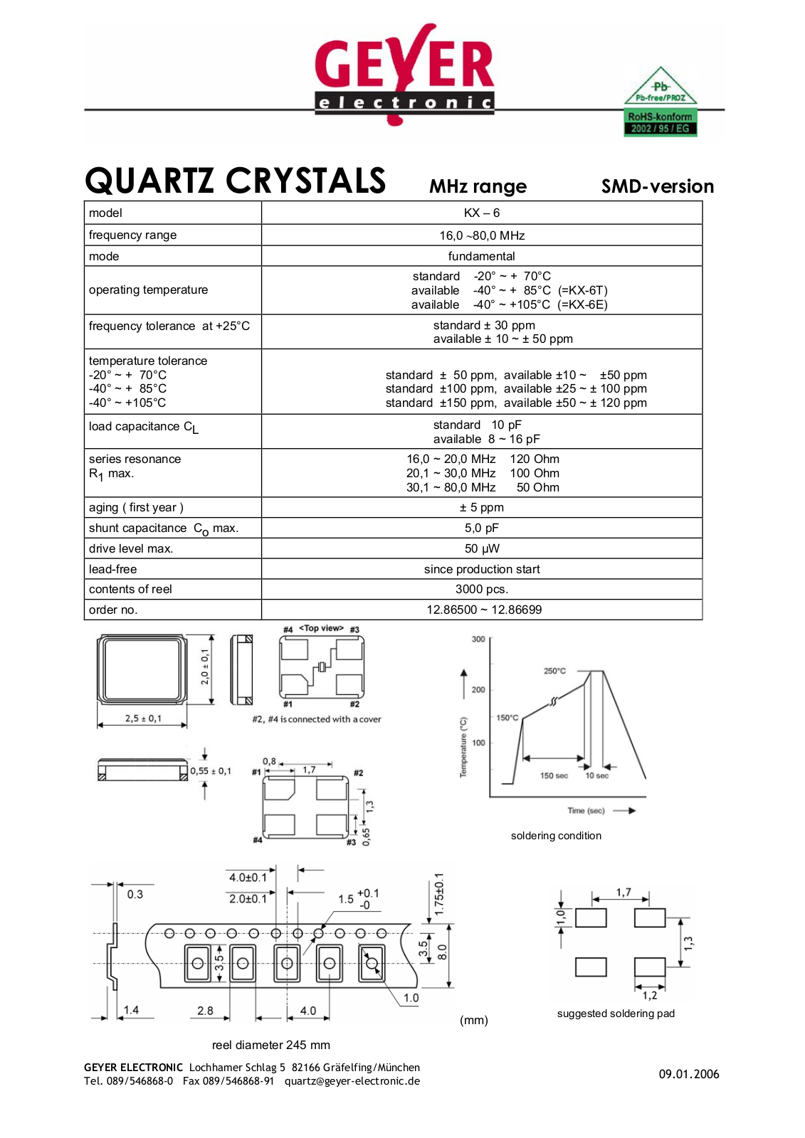 Datasheet KX-6 Datasheet (Rainbow Electronics) - ManualMachine.com