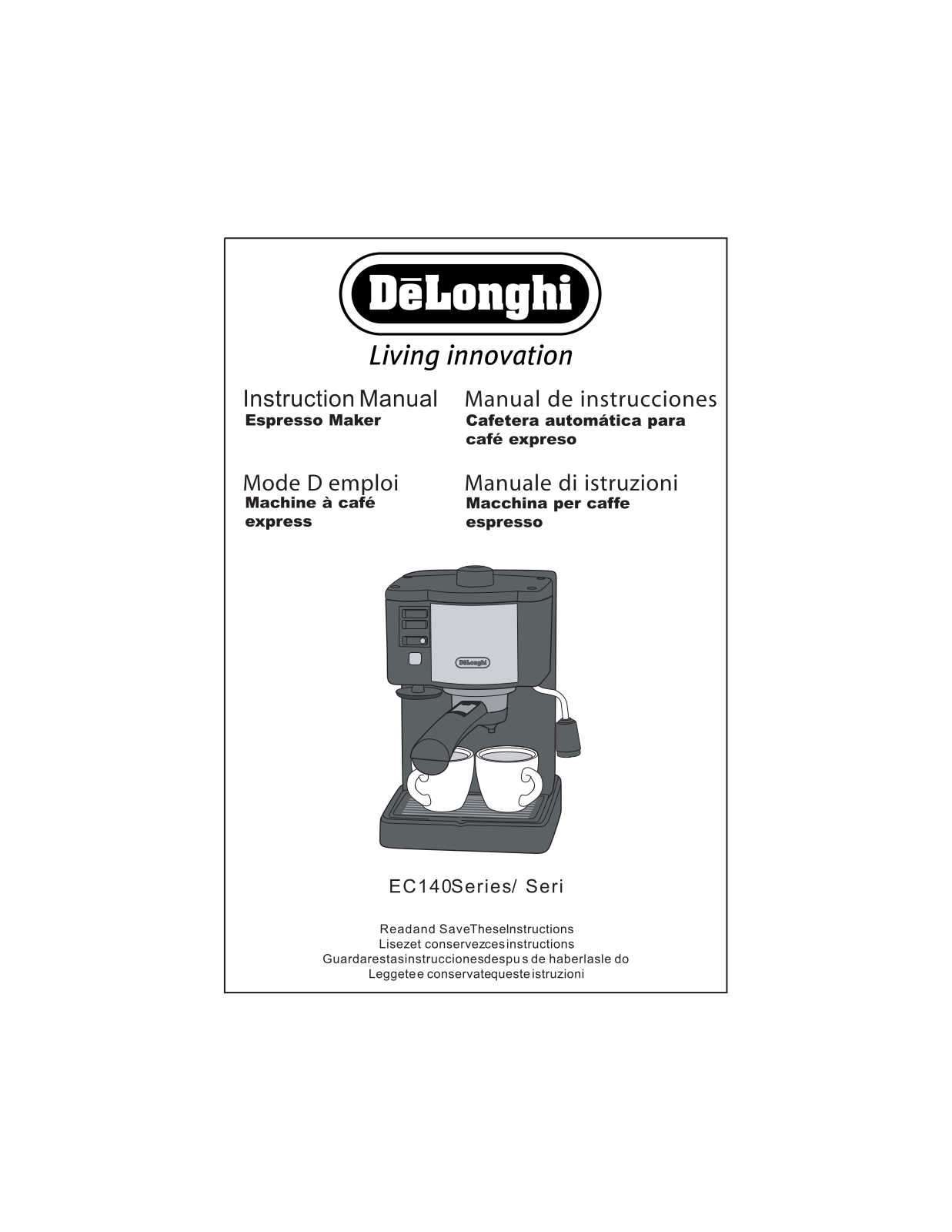 Delonghi Ec140bf, Ec140b Owner's Manual