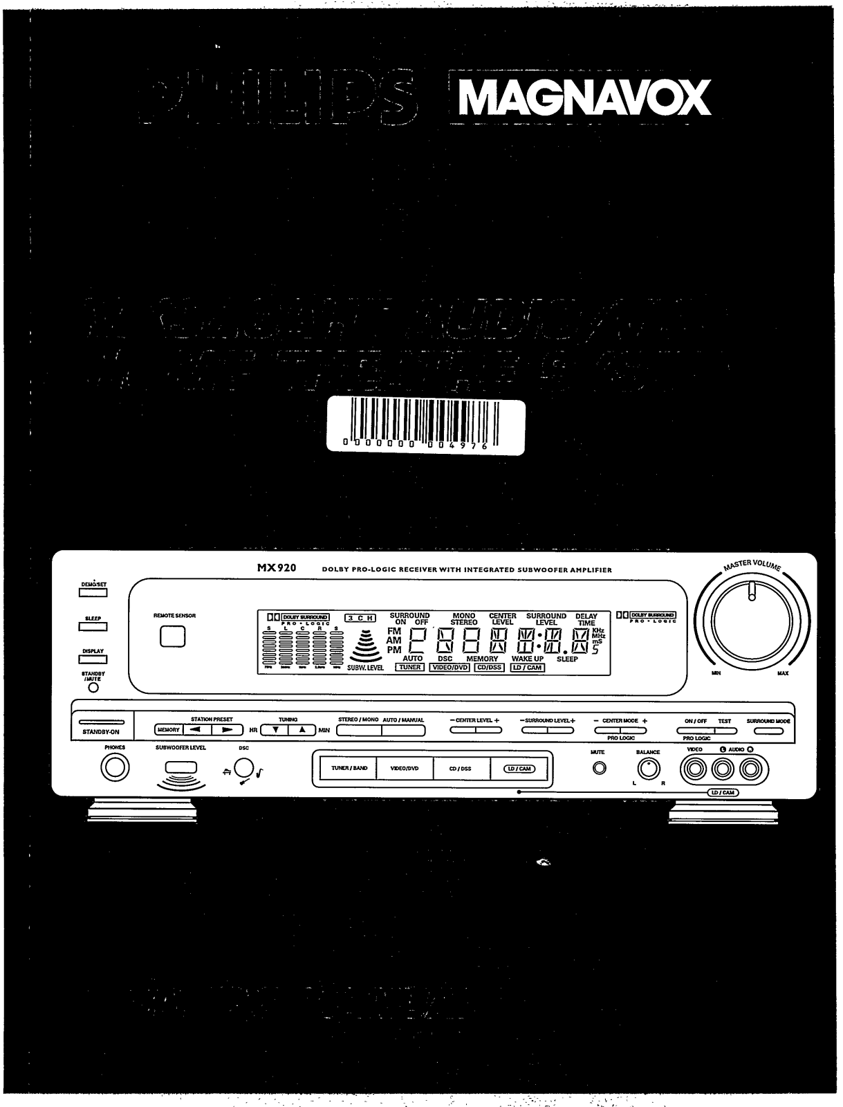 Philips MX920AHT Owner's Manual