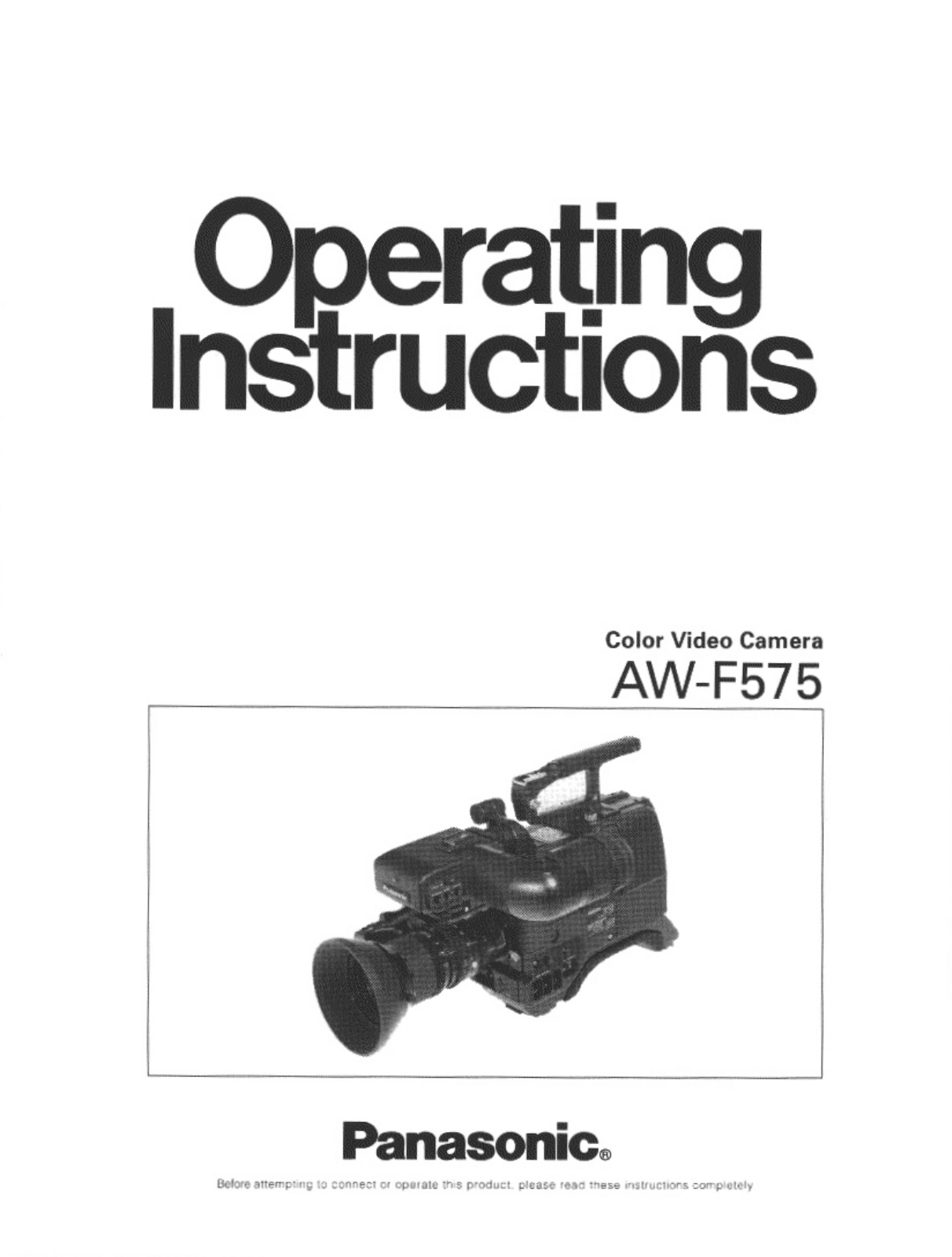 Panasonic AW-F575 User Manual