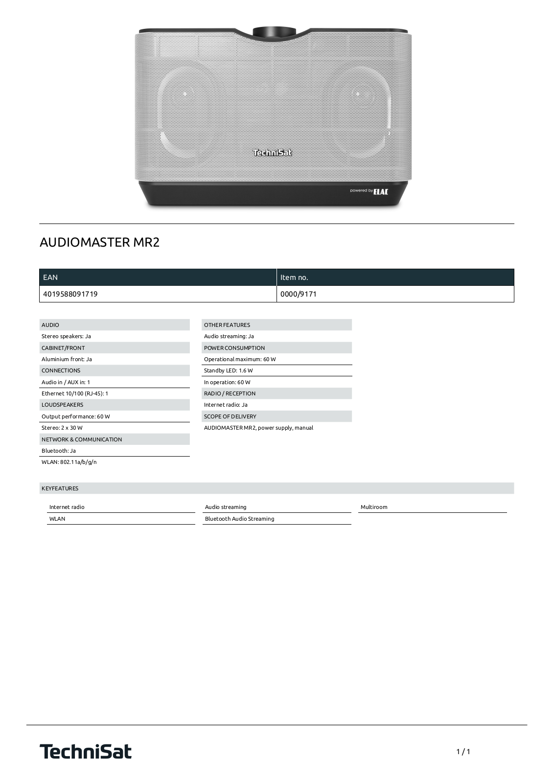 TechniSat MR2 Technische details