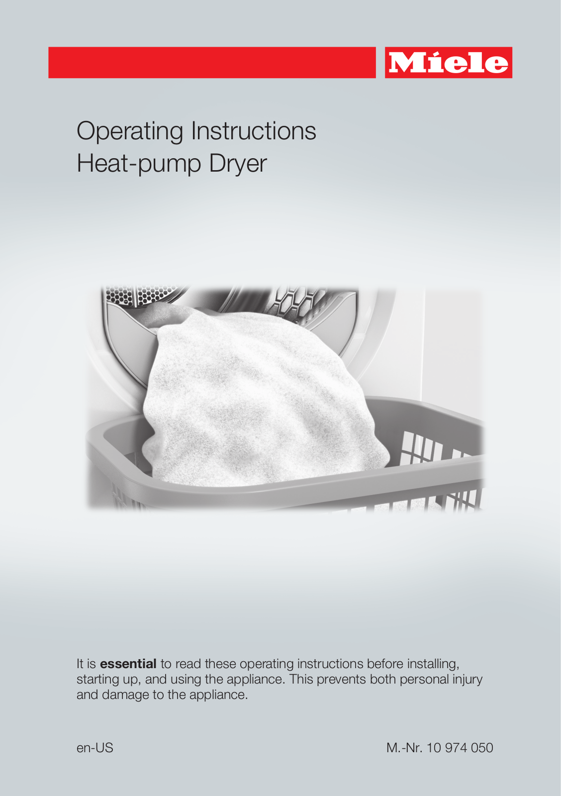 Miele TWB 120 WP Owner's Manual