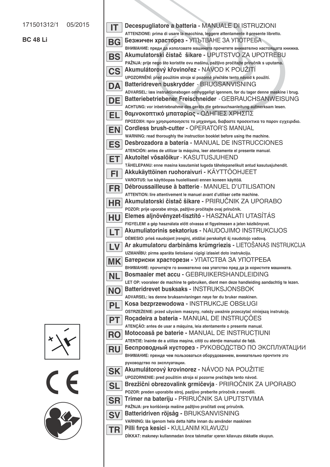 Alpina BC48 Li operation manual