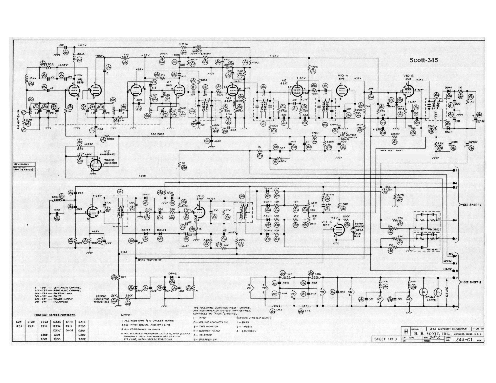 Scott 345 Schematic