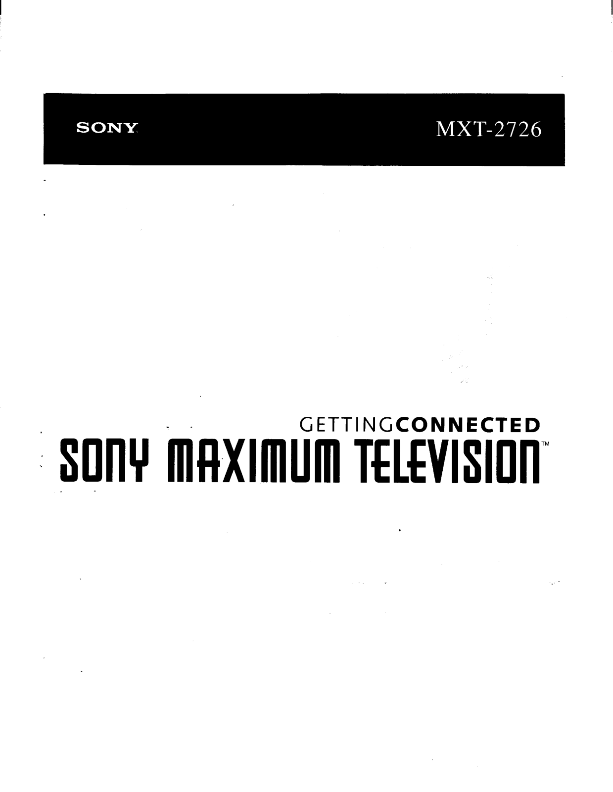 Sony MX-T2726 Operating Manual