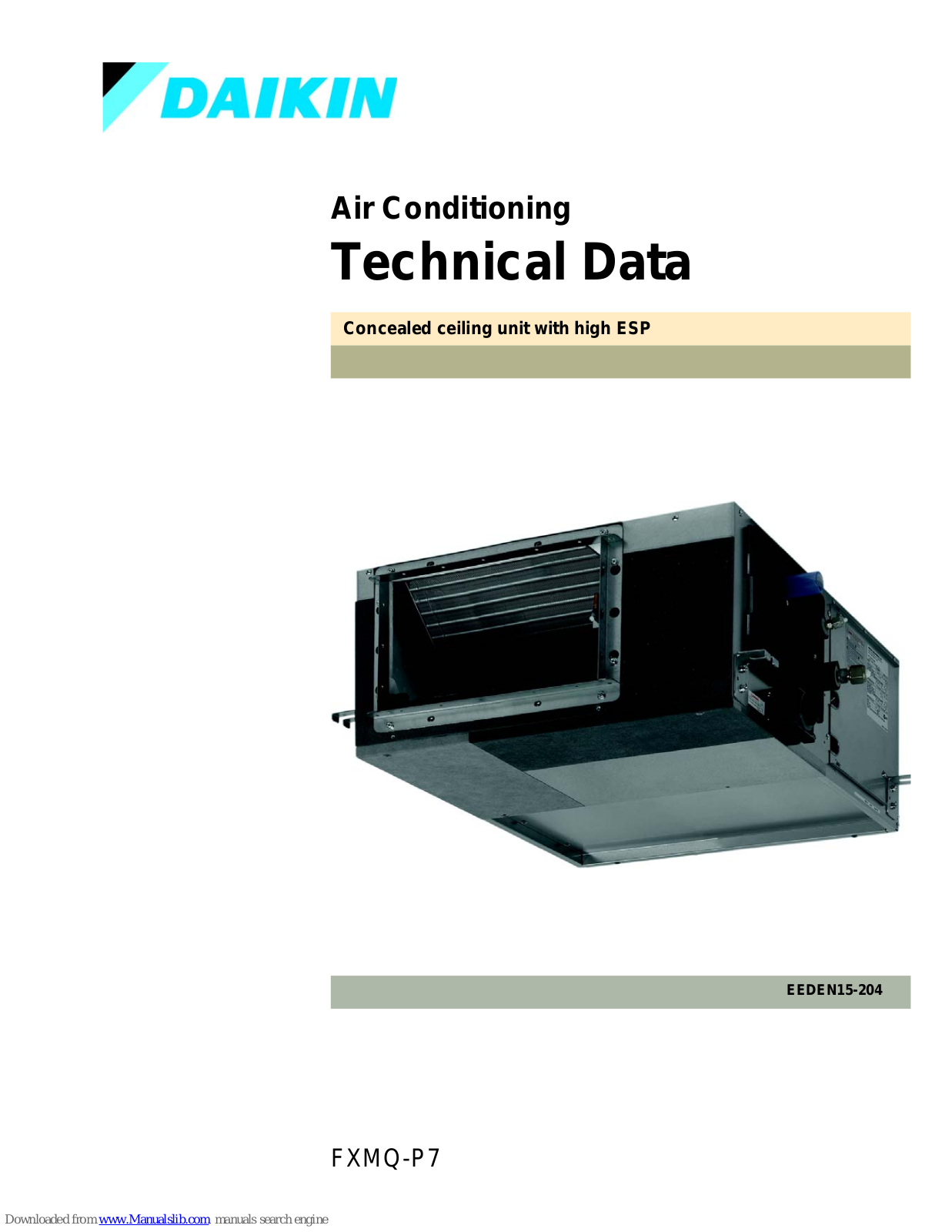 Daikin FXMQ-P7 Technical Data Manual - ManualMachine.com