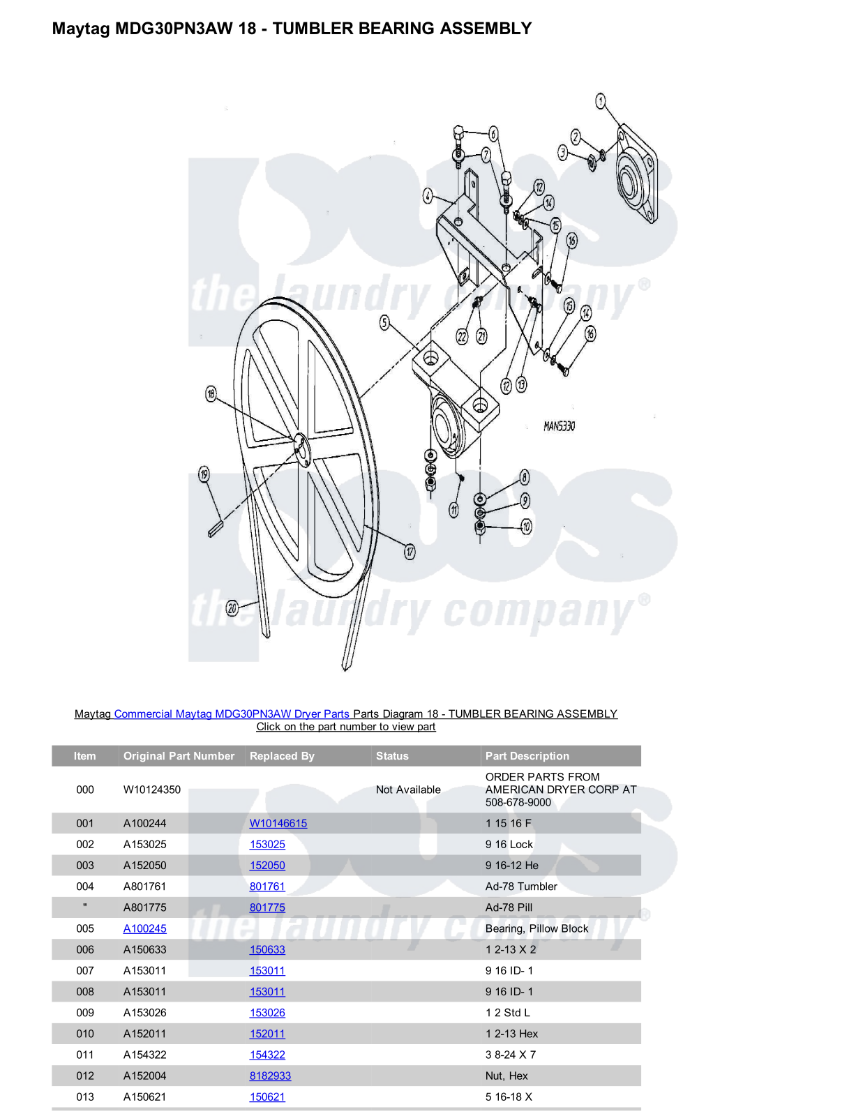 Maytag MDG30PN3AW Parts Diagram